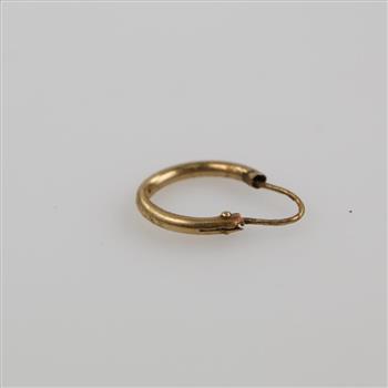 14kt Gold Hollow Mini Hoop Earring