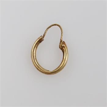14kt Gold Hollow Mini Hoop Earring