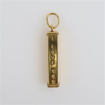 14kt Gold Hollow Pendant