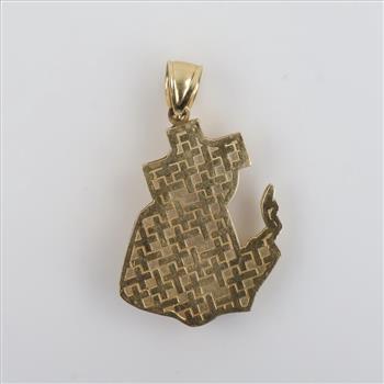 14kt Gold Hollow Pendant