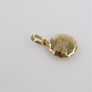 14kt Gold Hollow Religious Pendant