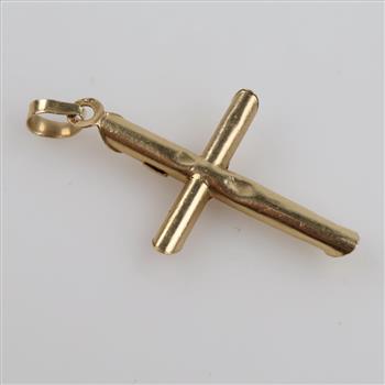 14kt Gold Hollow Religious Pendant