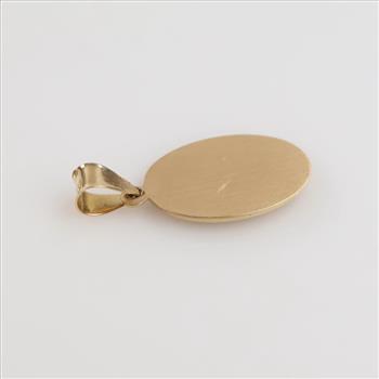 14kt Gold Hollow Religious Pendant