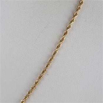 14kt Gold Hollow Rope Chain Necklace