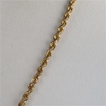 14kt Gold Hollow Rope Chain Necklace