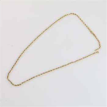 14kt Gold Hollow Rope Necklace
