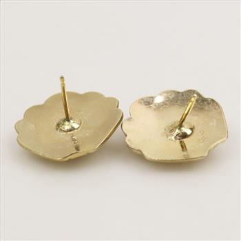 14kt Gold Hollow Shell Earrings