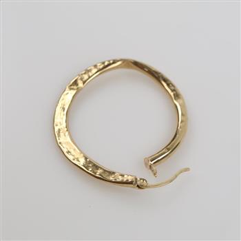 14kt Gold Hollow Single Hoop Earring