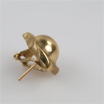 14kt Gold Hollow Stud Earring