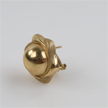 14kt Gold Hollow Stud Earring