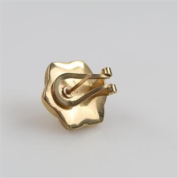 14kt Gold Hollow Stud Earring