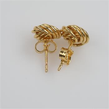14kt Gold Hollow Stud Earrings