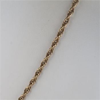 14kt Gold Hollow Twisted Chain Link Necklace