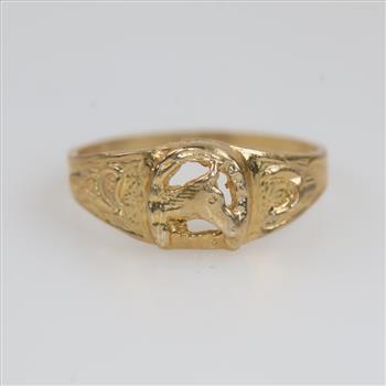 14kt Gold Horse Ring