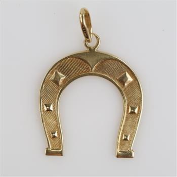 14kt Gold Horse Shoe Pendant