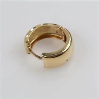 14kt Gold Huggie Hoop Earring