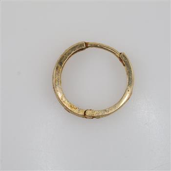 14kt Gold Huggie Hoop Earring