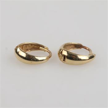 14kt Gold Huggie Hoop Earrings