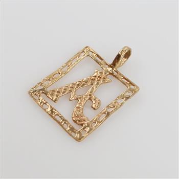 14kt Gold Initial Pendant