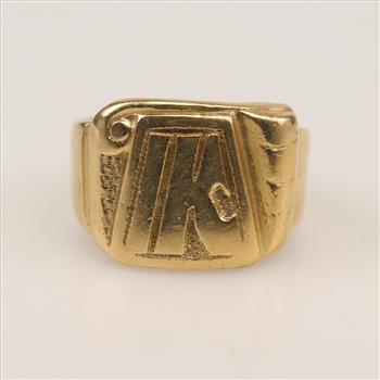 14kt Gold Initial Ring