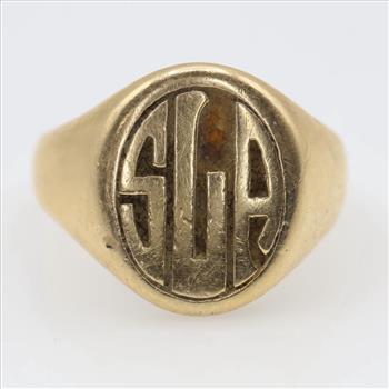 14kt Gold Initial Ring