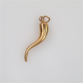 14kt Gold Italian Horn Pendant