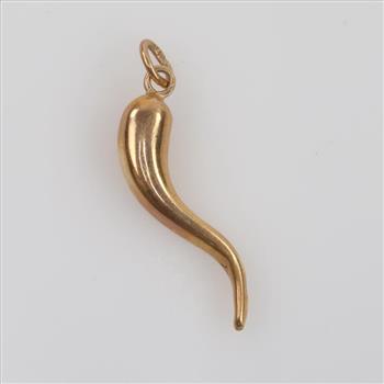 14kt Gold Italian Horn Pendant
