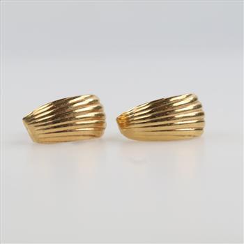 14kt Gold J-Hoop Earrings