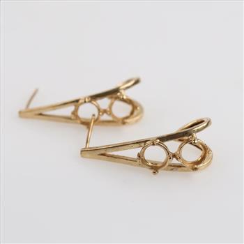 14kt Gold J-Hoop Earrings