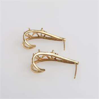 14kt Gold J-Hoop Earrings