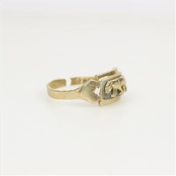 14kt Gold Large Cat Ring