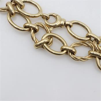 14kt Gold Large Link Chain Bracelet
