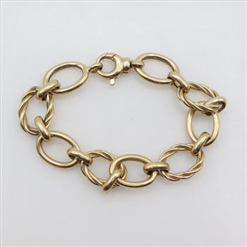 14kt Gold Large Link Chain Bracelet