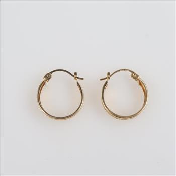 14kt Gold Lattice Hoop Earrings