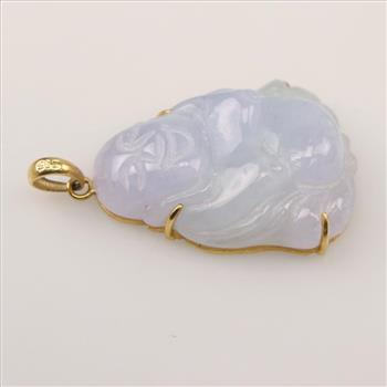 14kt Gold Lavender Jadeite Pendant