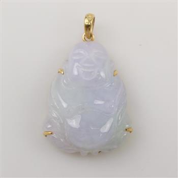 14kt Gold Lavender Jadeite Pendant