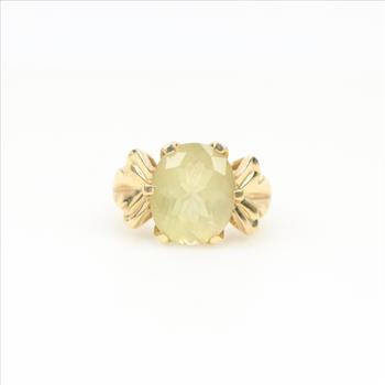 14kt Gold Lemon Quartz Ring