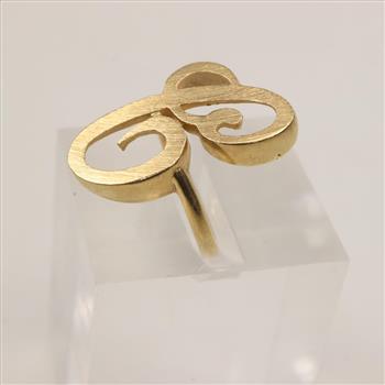14kt Gold Letter C Ring