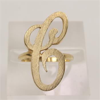 14kt Gold Letter C Ring