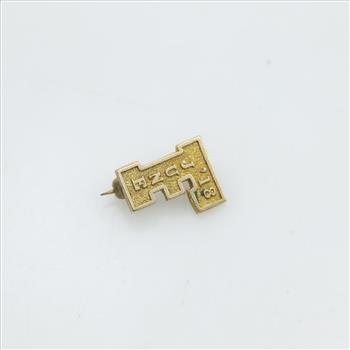 14kt Gold Letter F Pin