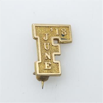14kt Gold Letter F Pin