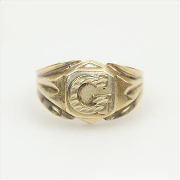 14kt Gold Letter G Ring