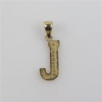 14kt Gold Letter J Pendant