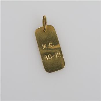 14kt Gold Letter M Pendant