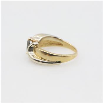 14kt Gold Light Blue Stone Ring