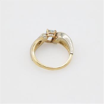 14kt Gold Light Blue Stone Ring