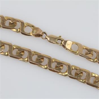 14kt Gold Link Chain Bracelet