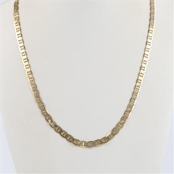 14kt Gold Mariner Chain Link Necklace