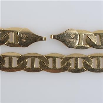 14kt Gold Mariner Link Bracelet