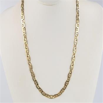 14kt Gold Mariner Link Chain Necklace